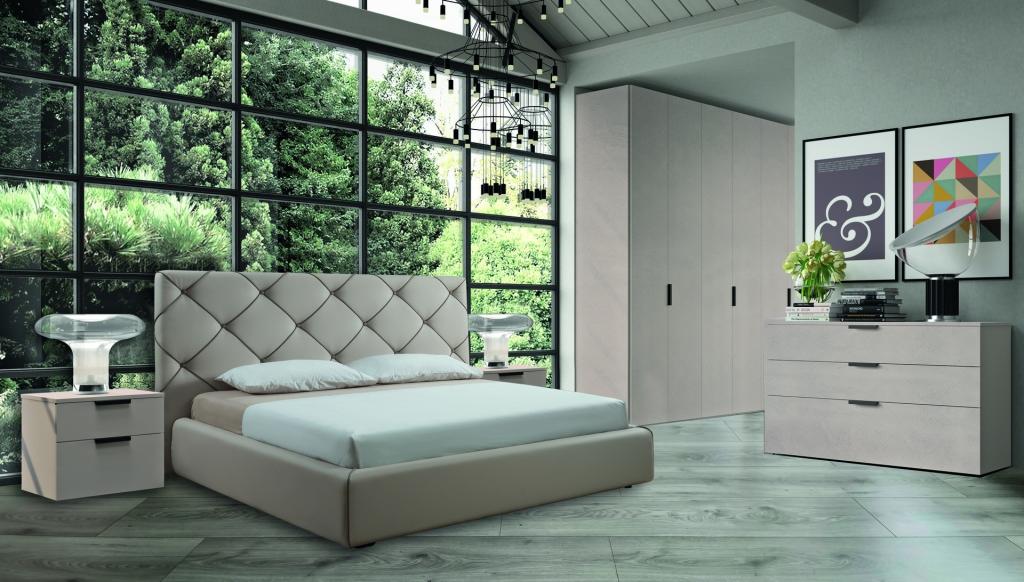 Camera da letto Lulu canapa frassinato e maniglie antracite