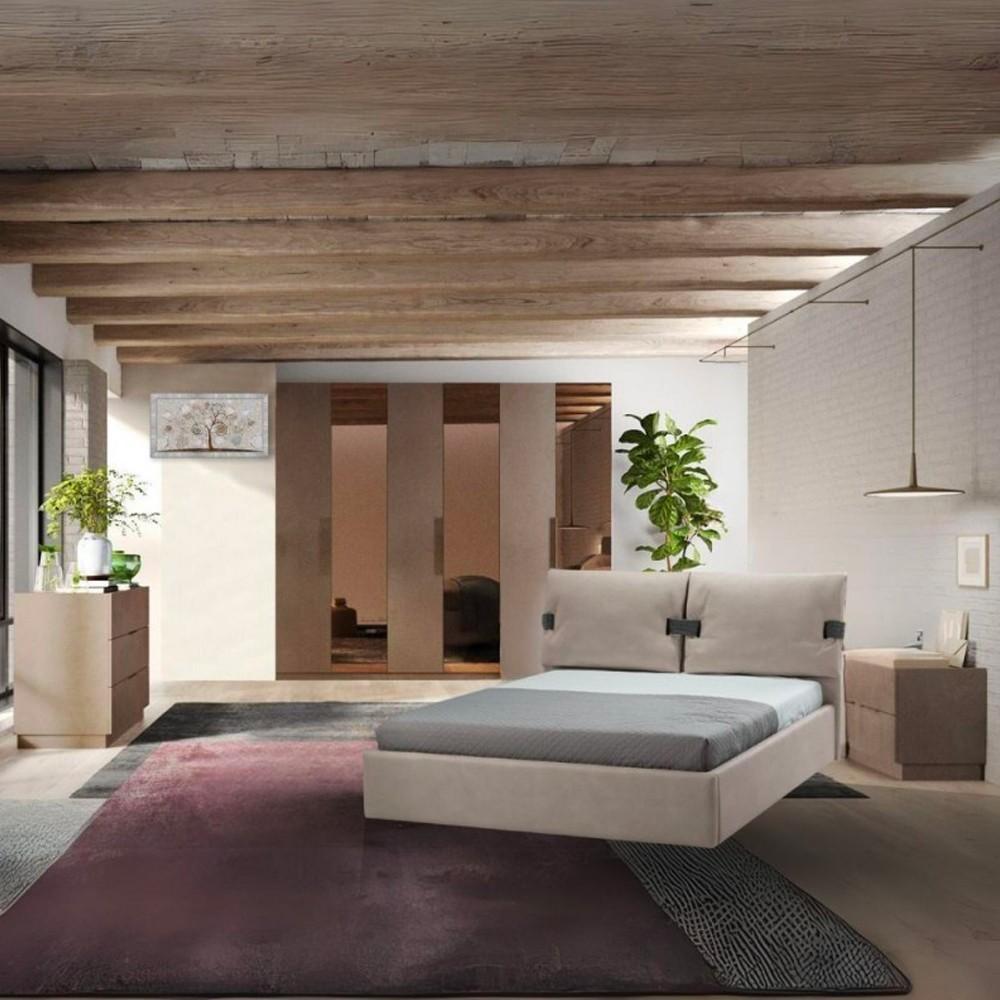 Camera da letto Mustella con letto contenitore bronzo
