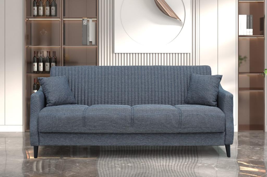 Divano letto contenitore Montana 3 posti colore grigio Mina 10