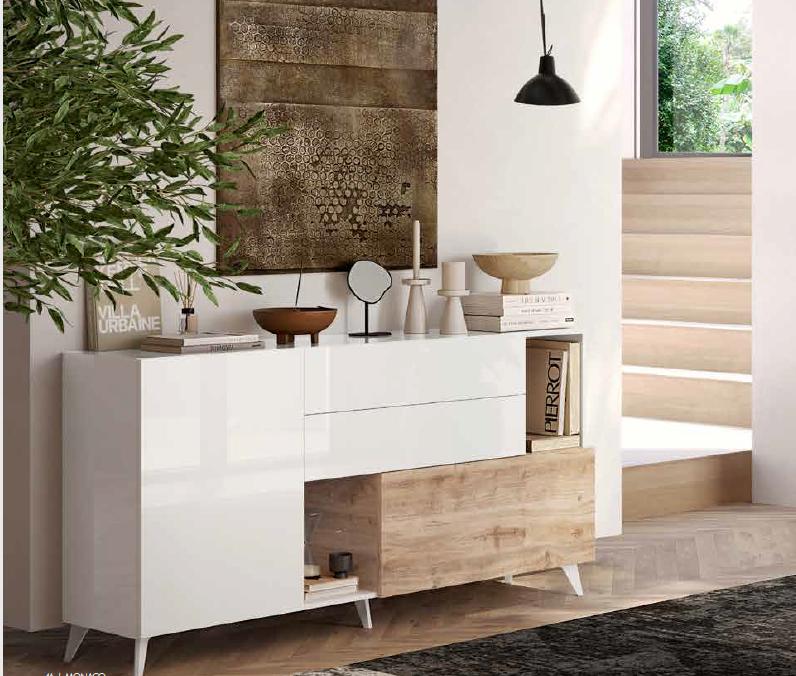 Madia Marion 240 cm. colore bianco ludico e mercure