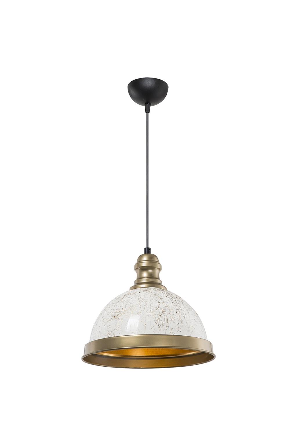 Lampada da soffitto Astek ASZ1636 con paralume in metallo bianco