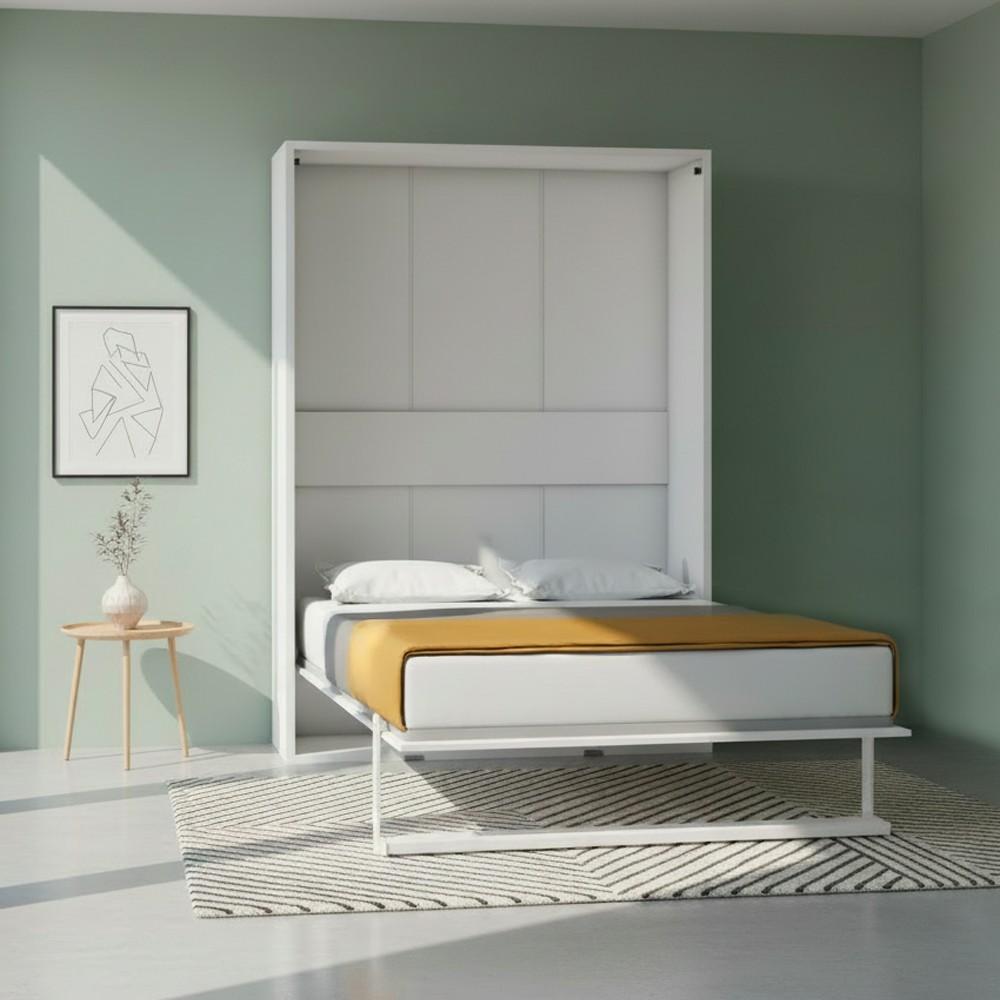 Letto matrimoniale a scomparsa Loft bianco