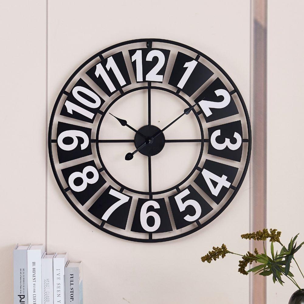 Orologio tondo da parete colore nero