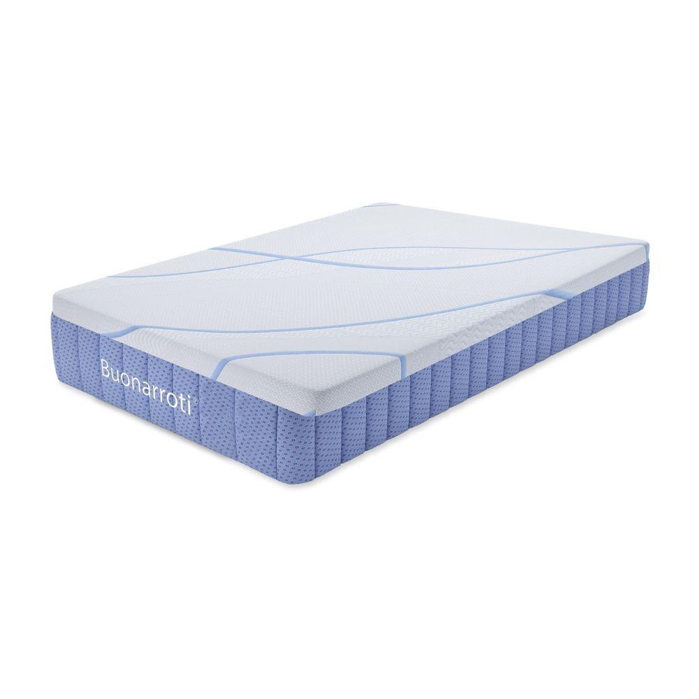 Materasso una piazza e mezza Pergamo con molle insacchettate e tessuto poliestere antiscivolo 120x190xH30 cm.