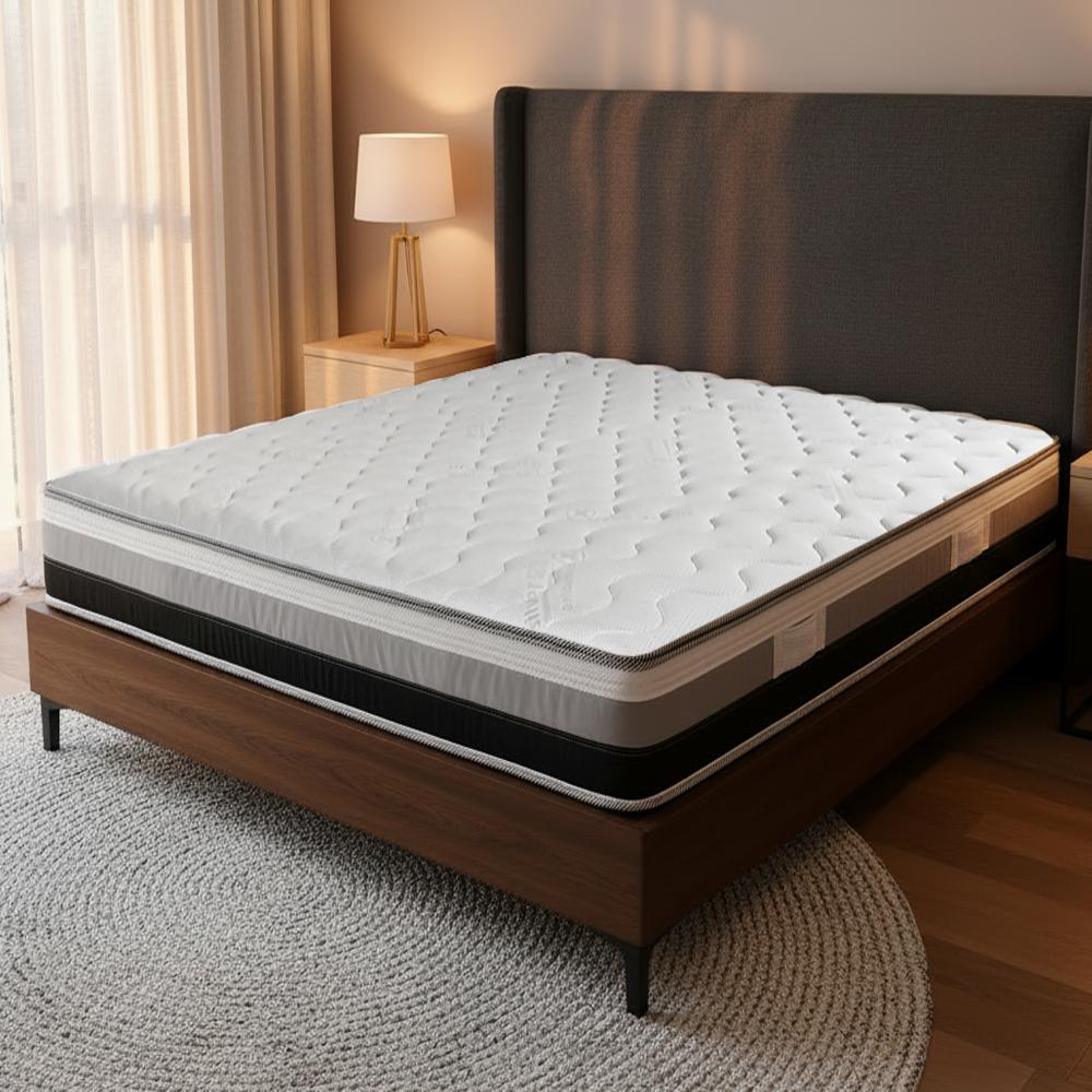 Materasso matrimoniale Poli con molle insacchettate e memory sfoderabile 160x200xH25 cm.