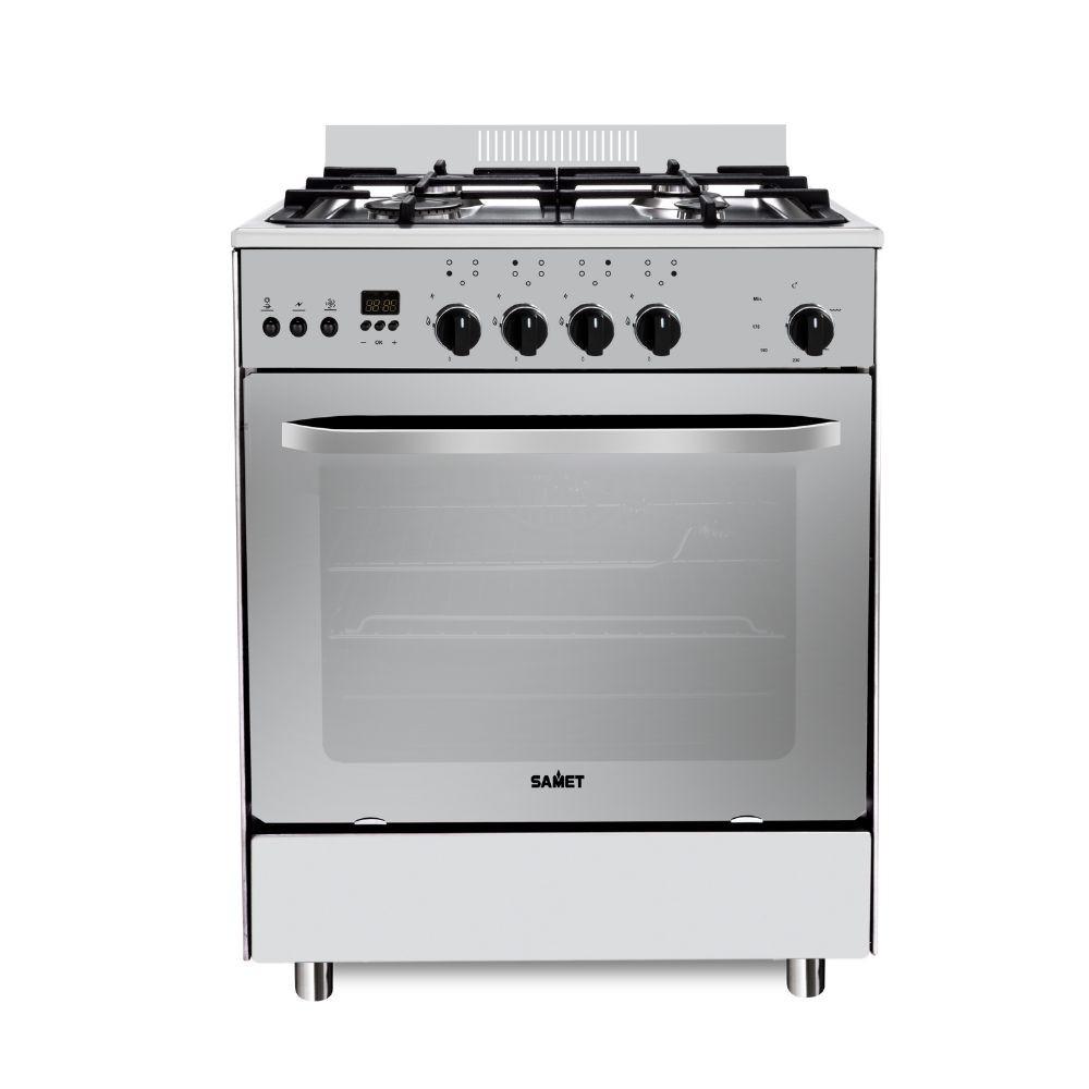 Cucina Stromboli 60x60 cm. con forno a gas e grill elettrico inox classe A Samet