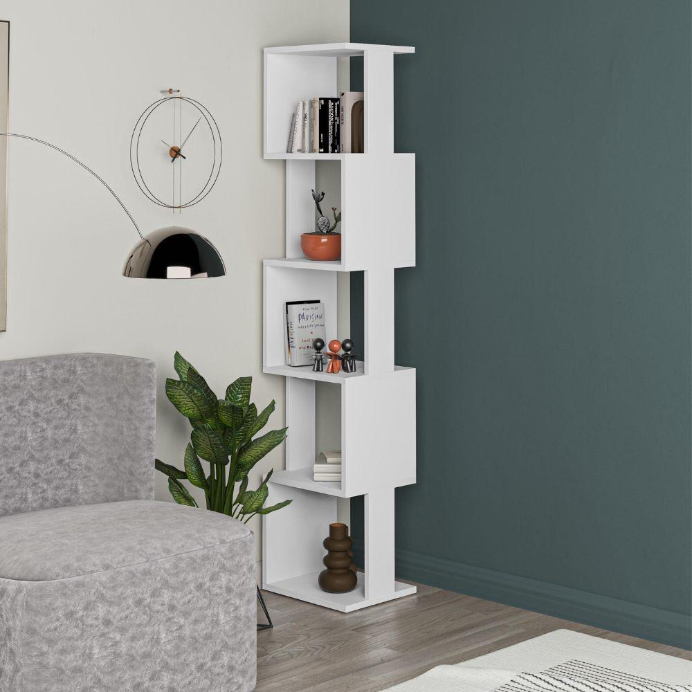 Libreria a cubo Piri colore bianco H 161x30x35 cm.