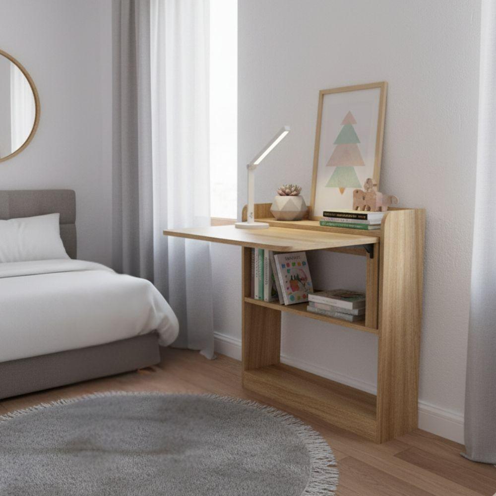 Scrivania tavolo pieghevole Plana colore rovere 64�56�H 82 cm