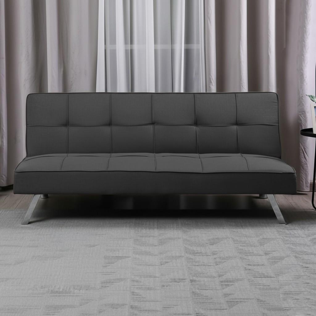 Divano letto Daynora in tessuto colore grigio scuro
