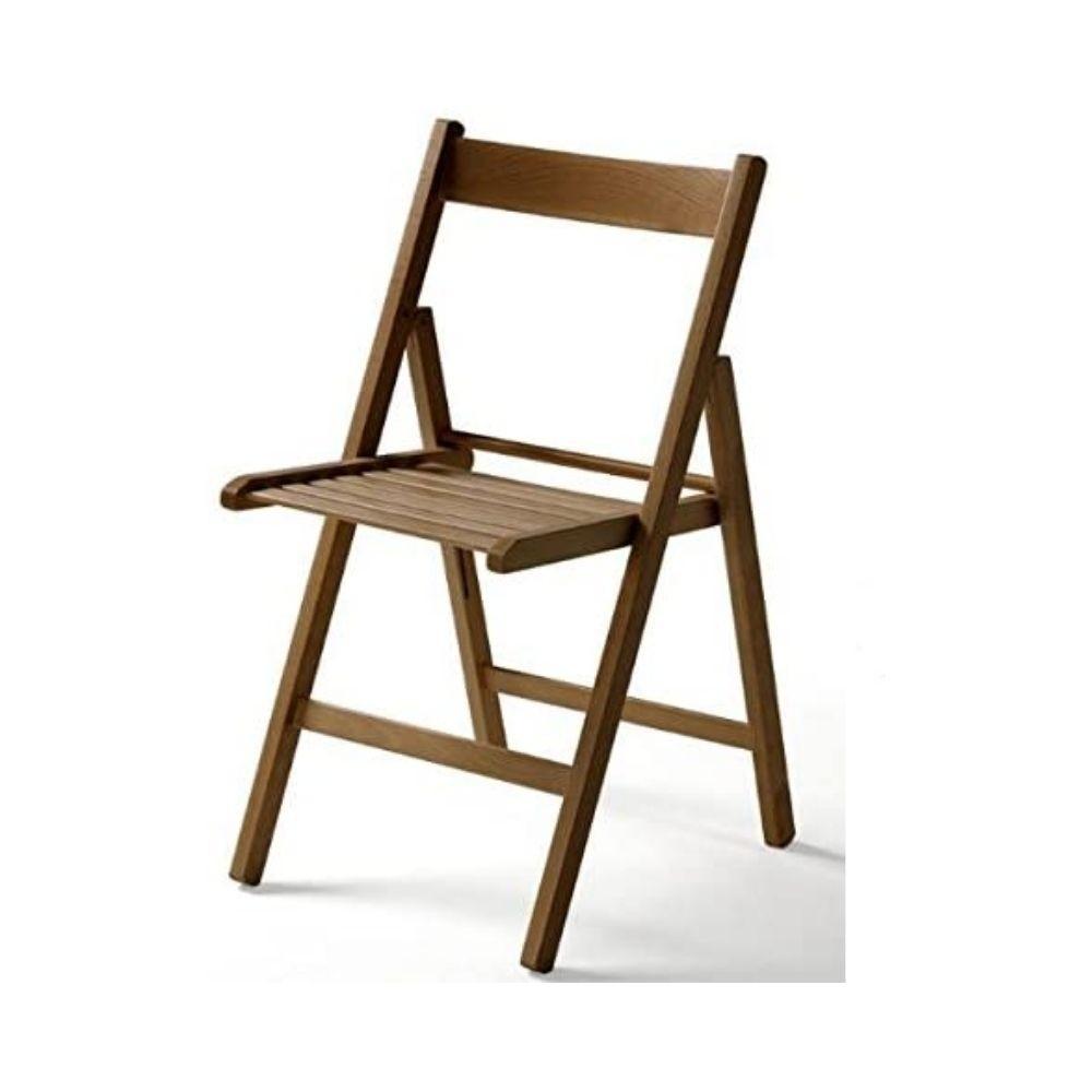 Sedia pieghevole Penelope in legno  noce set 4 pezzi