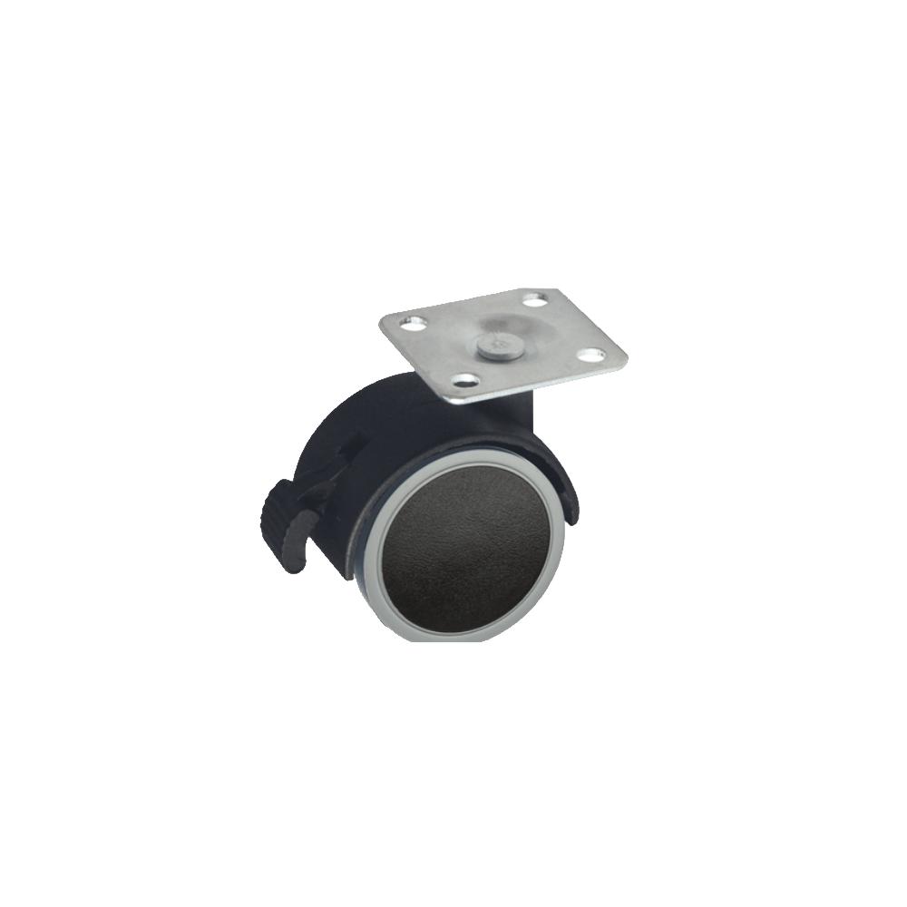 Ruota Fyunny pivotante trasparente diametro 75 con freno