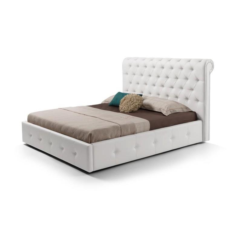 Letto matrimoniale contenitore Peninsula bianco