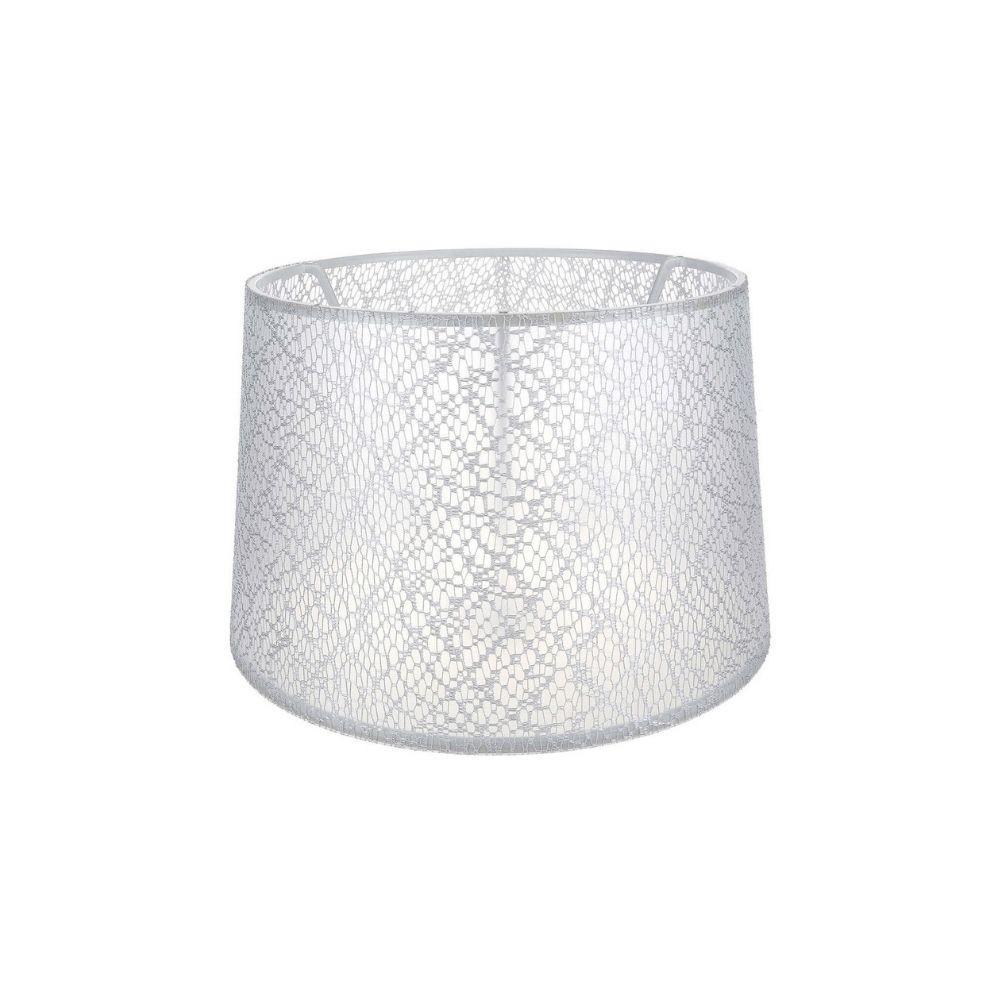 Paralume Deco ASZ1181 in PVC effetto tessuto bianco motivo ricamo