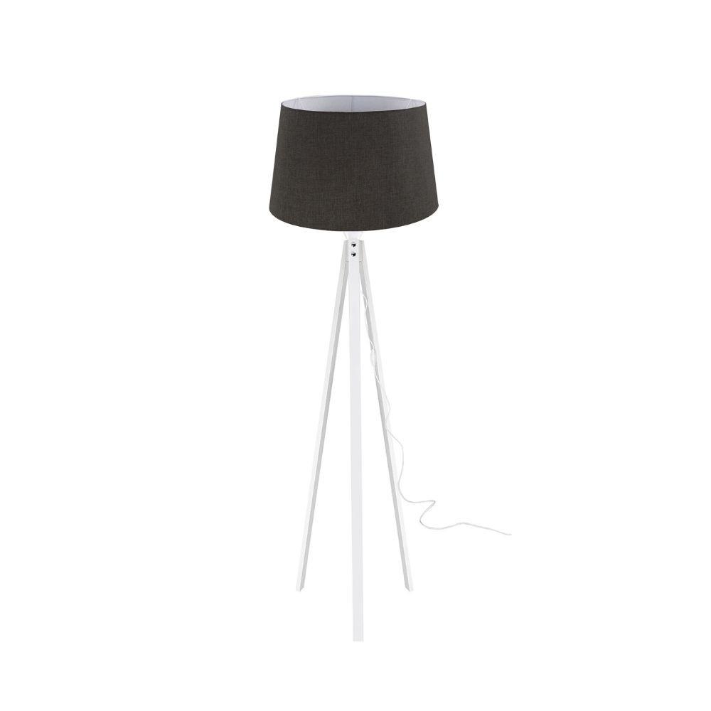 Lampada da terra DECOBI2660 con paralume in PVC effetto tessuto nero