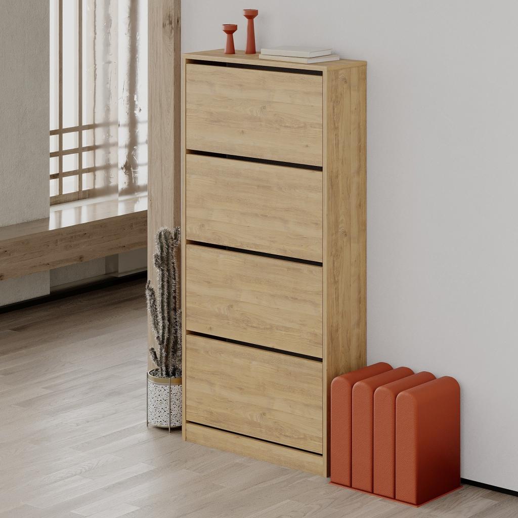 Scarpiera SHC540OAK quattro ante a ribalta rovere