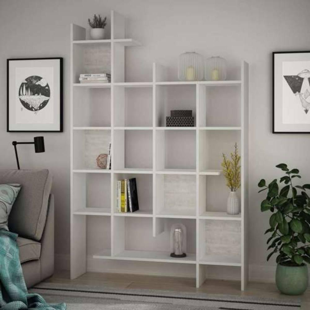 Libreria Manco bianca 6 ripiani 122x25.5x188H