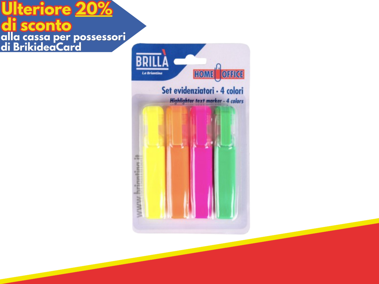 921258 - SET EVIDENZIATORI 4 COLORI