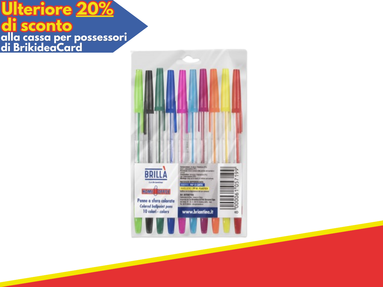 921285 - PENNE A SFERA COLORATE 10 PZ