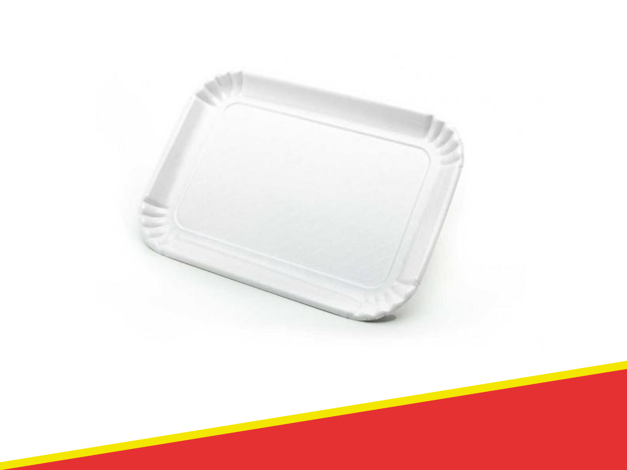 923872 - 3 PEZZI VASSOIO BIANCO CARTA